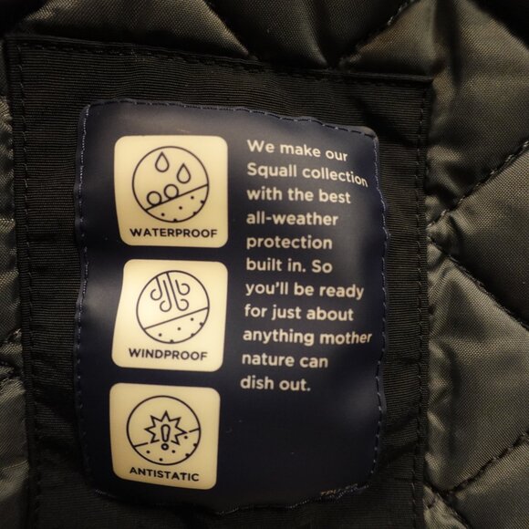 Lands’ End Squall Hooded Insulated Jacket Boys Small Black Gray Winter - Picture 9 of 12